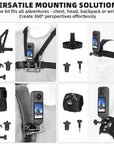 Accessories Kit for Insta 360 X5 X4 x3 Chest Mount Head Strap Backpack Clip Holder Wrist Strap for Insta 360 X5 X4 X3 Accessory