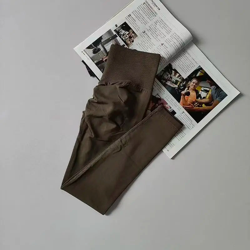 Seamless Sport Yoga High Waist Pants Leggings Sport See Through Yoga Gym Running Quick Dry Pants Scrunch Butt Pants