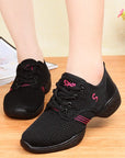 Lightweight Sneakers Fashion Sports Feature Soft Outsole Breathable Running Modern Dance Shoes Sneakers for Woman Practice Shoes