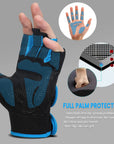 MOREOK Gym Gloves Breathable Anti-slip Pull Ups Training Yoga Body-building Exercise Fitness Workout Weight Lifting Gloves Men