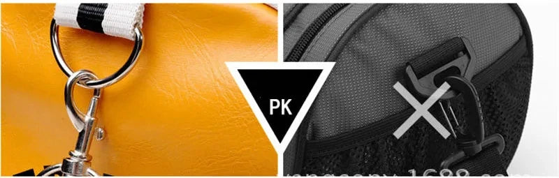 Sport Gym Bag for Women Men Shoulder Bags with Shoes Storage Pocket Fitness Training Waterproof Leather Travel Bag Handbag Daily