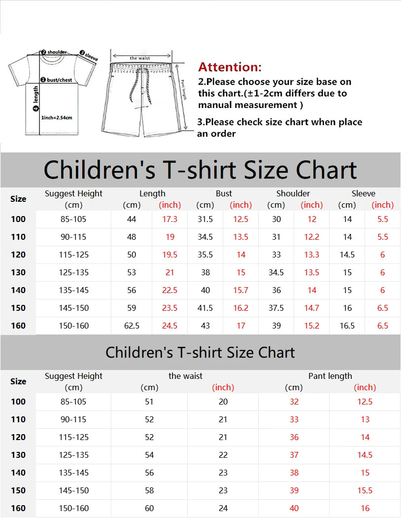 Fashion 2025 Summer New Children's Summer Set Sports Set Cartoon T-shirt Shorts Two piece Set 3D Digital Printed Casual Set Comf