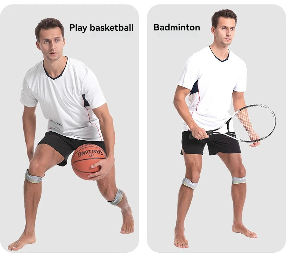 GOBYGO 1Pcs Sports Patella Strap Compression Knee Pads Adjustable Knee Sleeve  Outdoor Running Shock Absorption Jump Rope Unisex