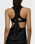 Women's Sports Smock Fitness Sports Vest T-shaped Quick Drying Slim Sleeveless Running Sports Vest