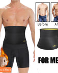 Waist Trainer Trimmer Sweat Belt Band for Men Lower Belly Fat Sauna Abs Shapers Slimming Workout Shapewear Girdle