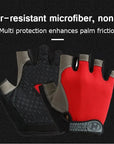 Gym Gloves Fingerless Gloves Anti-Slip Shock-Absorbing Breathable Gloves Sports Gloves for Training Lifting Weight Cycling