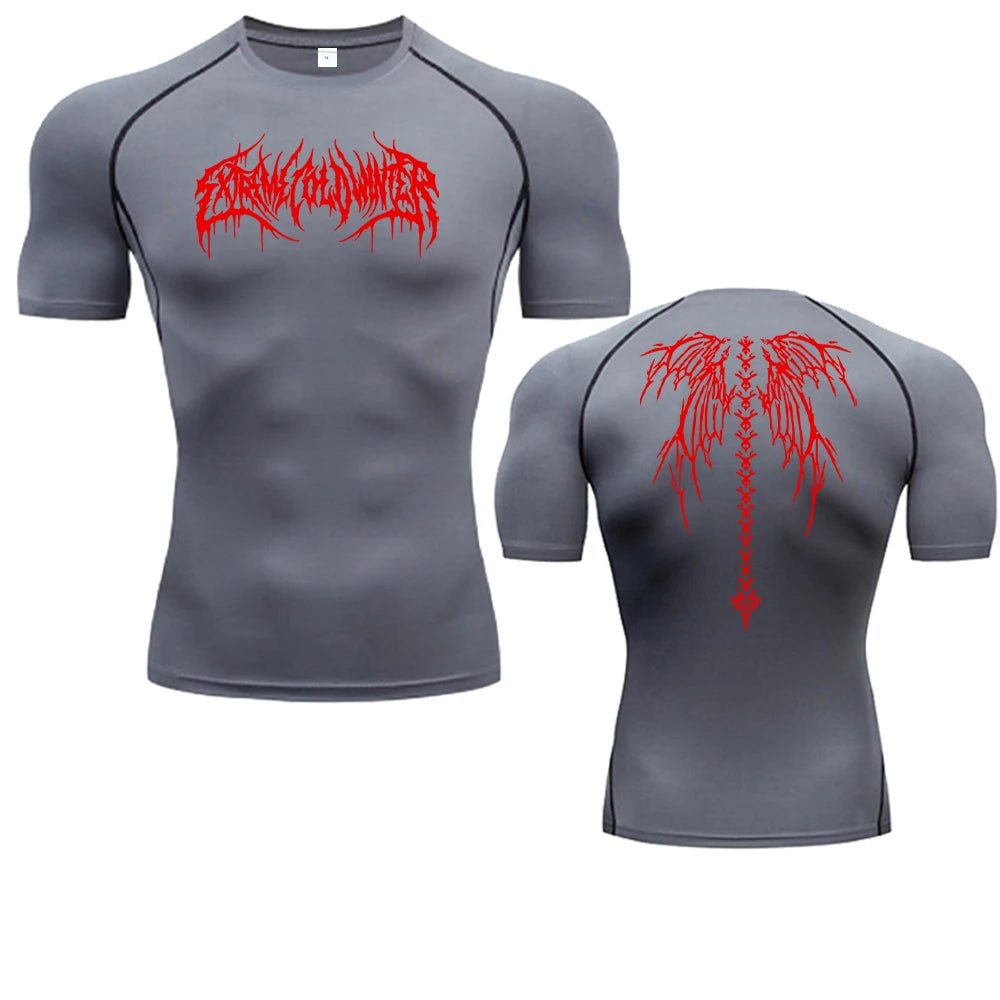 Men's T-shirt Men Running Sport T Shirt Men Compression Fitness Tops Tee Quick DryTight Training Gym Sport Running Shirts Jersey