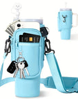 1/2/4 Piece 40oz Water Bottle Carrier Bag Pouch Cover for Thermos Water Bottle Holder Adjustable Shoulder Strap Mug Cover