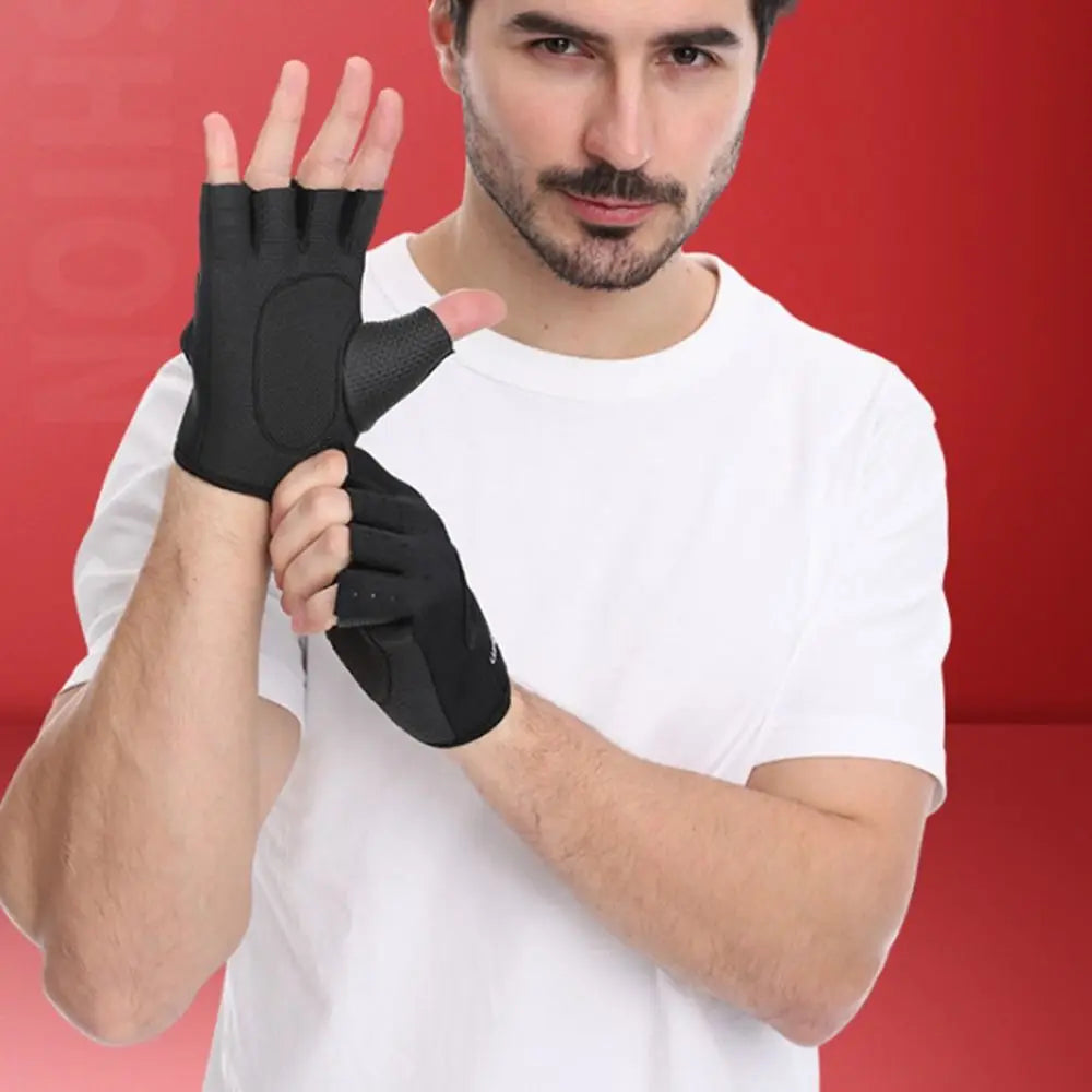 Weightlifting Gloves Women Men Fitness Gym Gloves Half Finger Breathable Non-slip Gel Pad Bodybuilding Training Dumbbells Gloves