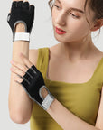 1Pair Workout Gloves Men Women Gym Lifting Fitness Climbing Exercises Work Out Wrist Belt Shock Absorb Foam Pad Palm Crossfit