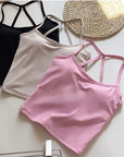 Women's Yoga Sports Fitness Vest, Pilates Running Bra, Thin Belt, Professional Training Underwear, Chest Mat, Fitness Gear