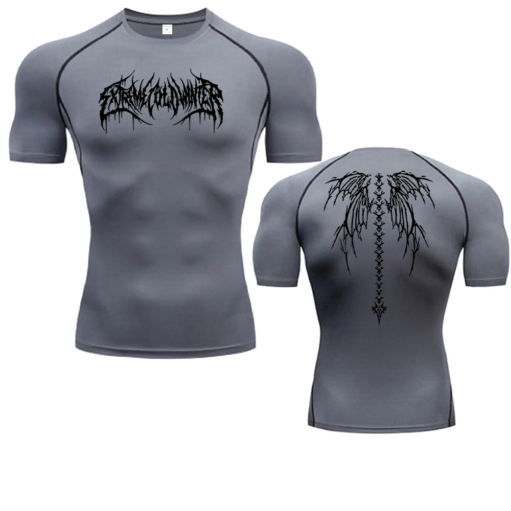Men's T-shirt Men Running Sport T Shirt Men Compression Fitness Tops Tee Quick DryTight Training Gym Sport Running Shirts Jersey