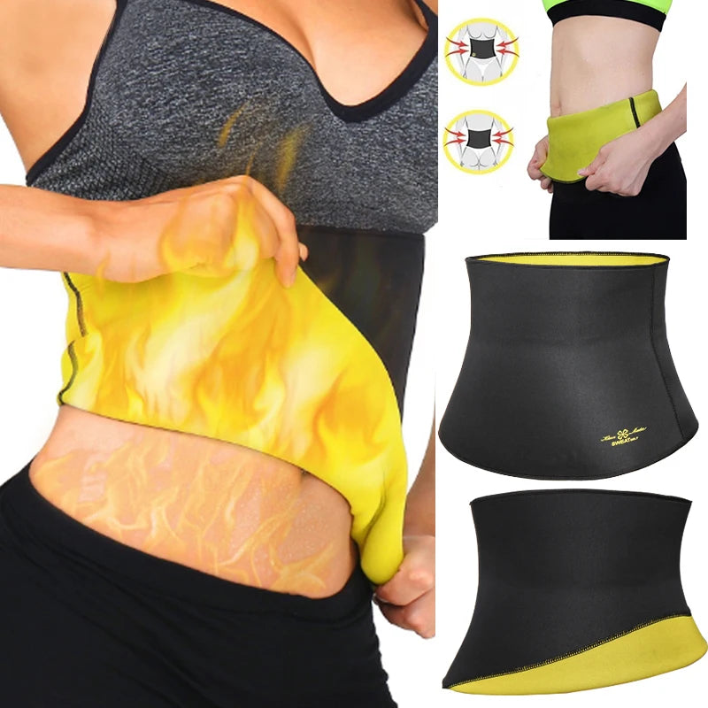 Waist Trainer Trimmer Sweat Belt Band for Men Lower Belly Fat Sauna Abs Shapers Slimming Workout Shapewear Girdle