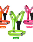 LED Reflective Vest Light Up Running Vest Adjustable Straps Cycling Safety Vest USB Rechargeable 3 Light Modes for Night Running