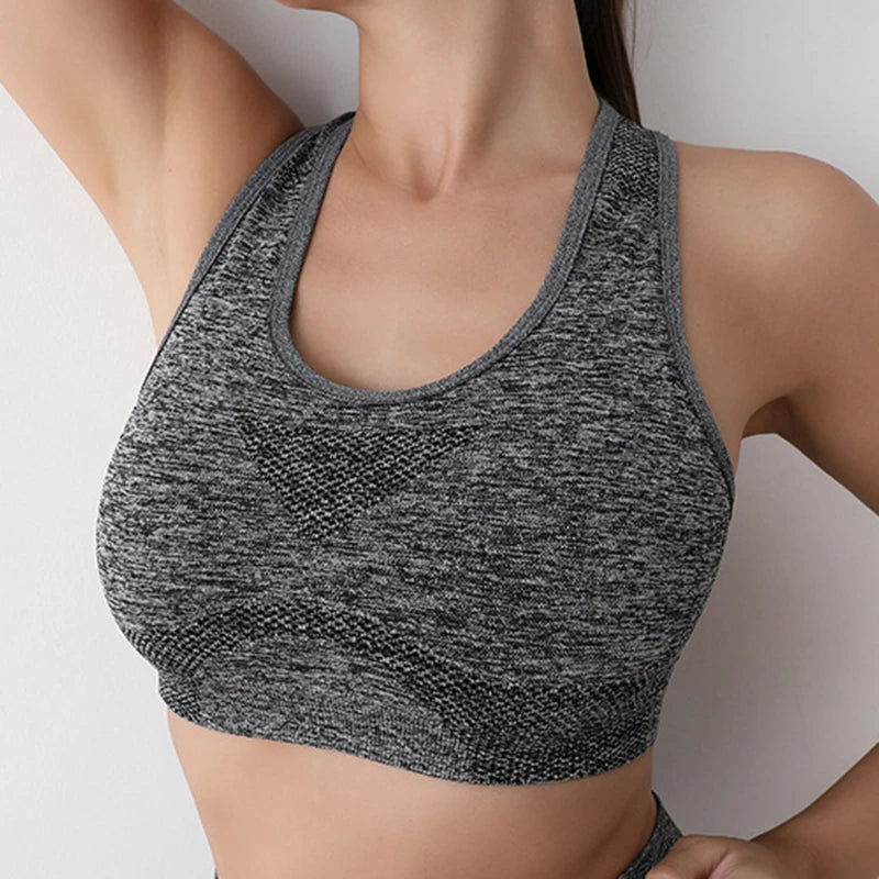 Sports Women Bras Yoga Top Vest High Shockproof Quick-drying Yoga Gym Running Fitness Underwear Ladies Seamless Sportswear