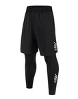 Men's 2-in-1 Running Shorts with Compression Leggings Quick DryFitness Workout Pants for Gym Training & Jogger