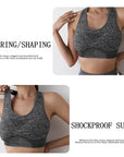 Sports Women Bras Yoga Top Vest High Shockproof Quick-drying Yoga Gym Running Fitness Underwear Ladies Seamless Sportswear