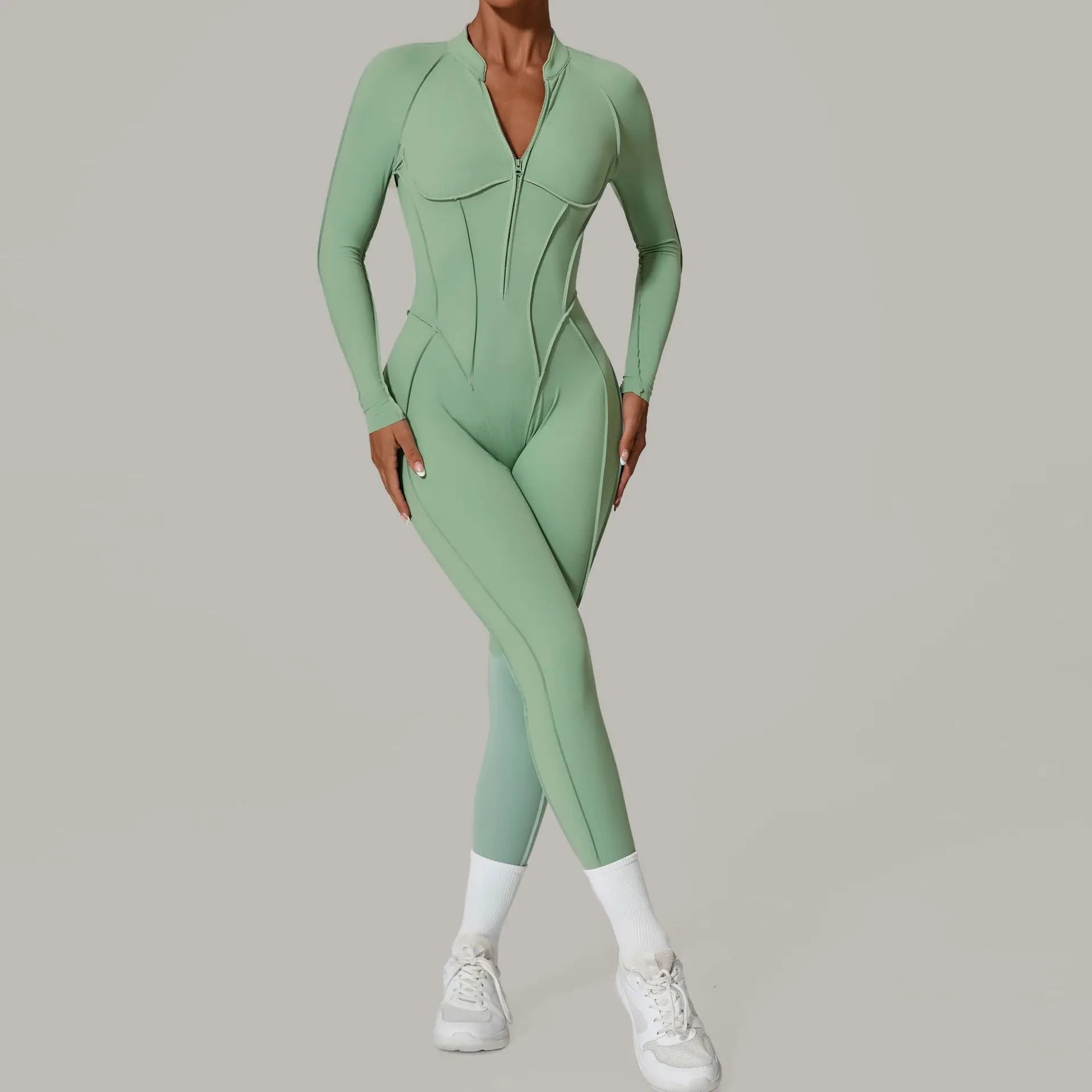 Yoga Suit Gym Set Women Training Sportswear Fitness Long Sleeved Sports Jumpsuit Women Push Up Female Workout Clothes Bodysuits