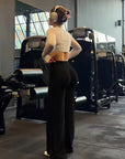 Yoga Sports Women's Leggings High Waist Hip Lifting Gym Workout Wide Leg Leggings Naked Feel Pilates Running Sports Trousers