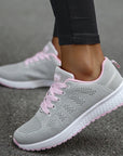 Woman Sneakers Shoes Fashion Lace Up Women's Sneakers Offers Solid Women's Sports Shoes Non-Slip Footwear Shoes For Women