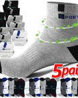 10 Pairs Of Comfortable And Breathable Sports Socks For Men, Fashionable Striped Cotton Sweat