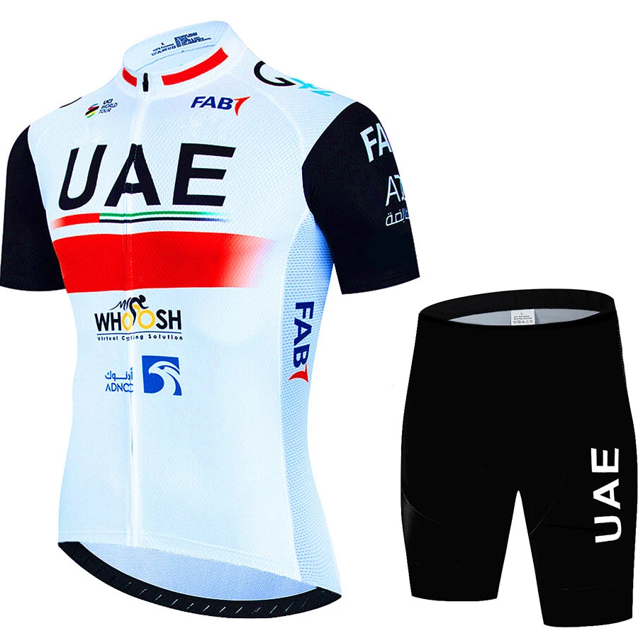 2025 UAE Cycling Jersey Set MTB Uniform Bike Clothing Summer Breathable Bicycle Shirt Ropa Ciclismo Bib Pants Maillot Ciclismo
