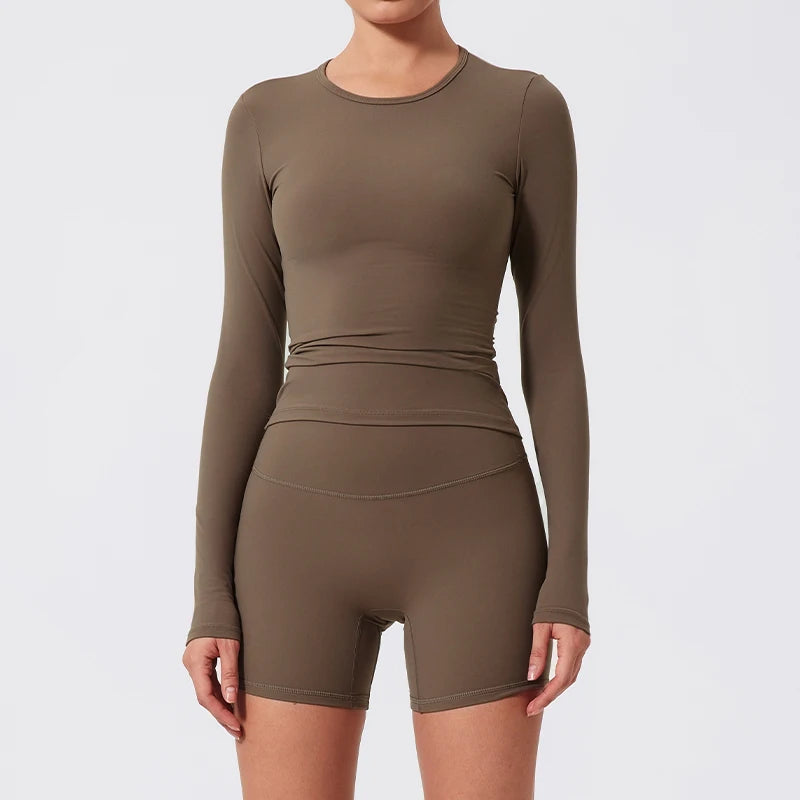 Ctenkevet 2Pcs Sets Gym Clothes Sports Outfit Suit Women Outdoors Workout Tights Set Yoga Wear Female Running Training T-Shirt