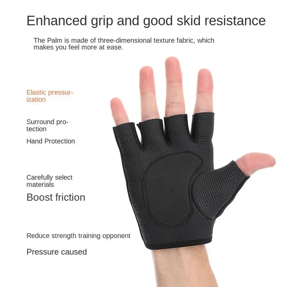 Weightlifting Gloves Women Men Fitness Gym Gloves Half Finger Breathable Non-slip Gel Pad Bodybuilding Training Dumbbells Gloves