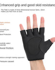 Weightlifting Gloves Women Men Fitness Gym Gloves Half Finger Breathable Non-slip Gel Pad Bodybuilding Training Dumbbells Gloves