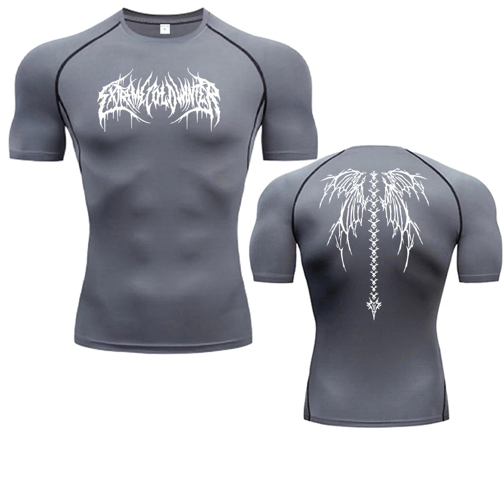 Men's T-shirt Men Running Sport T Shirt Men Compression Fitness Tops Tee Quick DryTight Training Gym Sport Running Shirts Jersey
