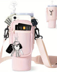 1/2/4 Piece 40oz Water Bottle Carrier Bag Pouch Cover for Thermos Water Bottle Holder Adjustable Shoulder Strap Mug Cover
