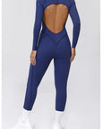 Yoga Suit Gym Set Women Training Sportswear Fitness Long Sleeved Sports Jumpsuit Women Push Up Female Workout Clothes Bodysuits