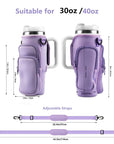 1pc Crossbody Bag Insulated Water Bottle Cover Sleeve for Stanley Cup Anti-fall 30oz/40oz Tumbler Protective Carrier Pouch Strap