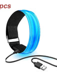 Outdoor Sports Night Running Armband LED Lamp USB Rechargeable Safety Belt Arm Leg Warning Wristband Cycling Bike Bicycle Light