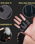 Gym Fitness Half Finger Gloves Men Women Anti-Slip Silicone Workout Glove Pull Up Power Weight Lifting Grips Hand Plam Protector