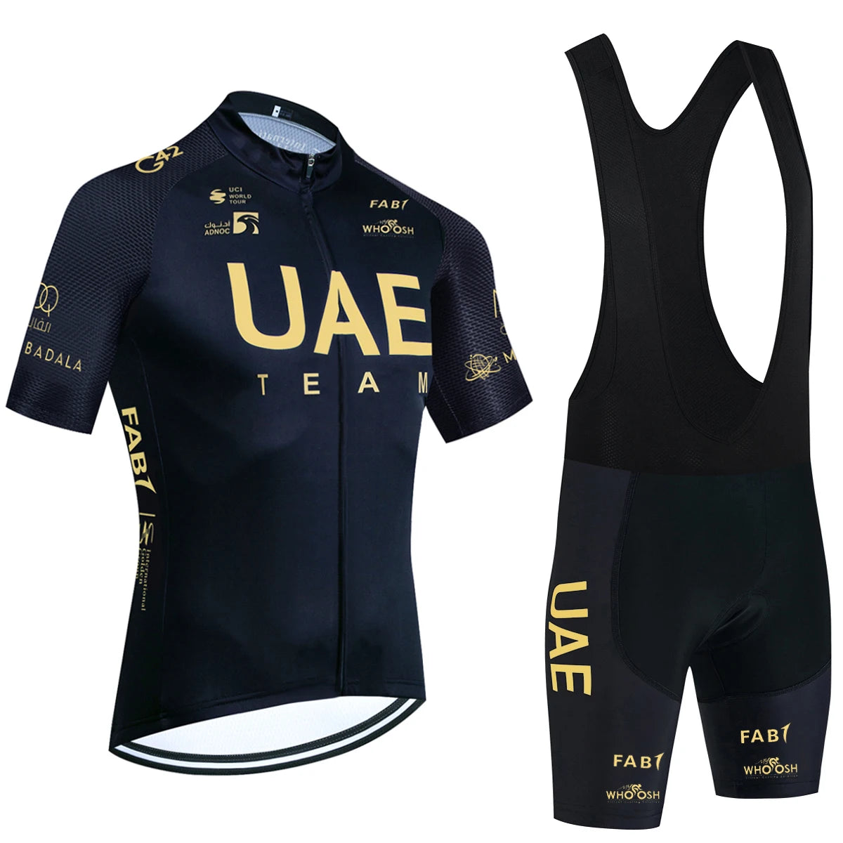 New 2025 TOTAL Cycling Jersey White Bike Maillot Pants Set UAE Team Quick dry Ropa Ciclismo  Summer Pro Bicycle T-Shirt Clothing