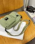 Sports Crossbody Bag, Workwear Style Design, Single Shoulder Bag, Multifunctional Lightweight Chest Bag, Mobile Phone Bag
