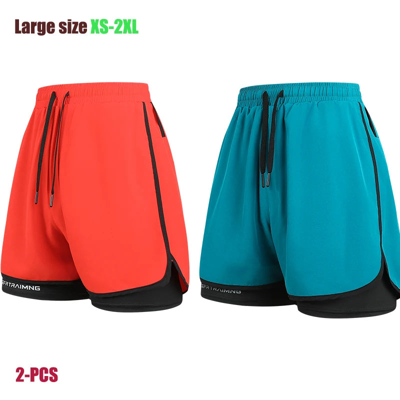 Summer New High Quality Ice Silk Shorts For Sports Quick Drying Fitness Men's Three Piece Running Basketball Shorts