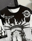 The 3D printed men's T-shirt for the summer of 2025 is a bestseller for sports fitness exercise casual fashion and lightness