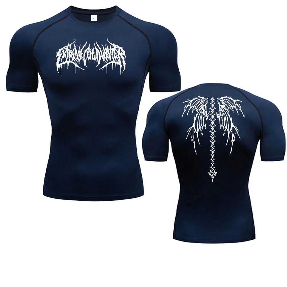 Men's T-shirt Men Running Sport T Shirt Men Compression Fitness Tops Tee Quick DryTight Training Gym Sport Running Shirts Jersey