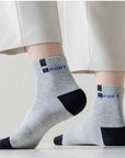 10 Pairs Of Comfortable And Breathable Sports Socks For Men, Fashionable Striped Cotton Sweat