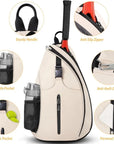 Oxford Tennis and Badminton Bag Outdoor Sports Training Shoulder Tennis Bag Pick Ball Paddle Backpack Crossbody Bags