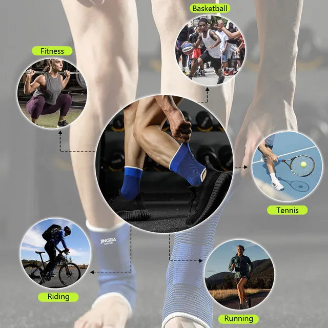 2Pcs Knitted Ankle Support For Sprains Arthritis Tendonitis Running Football Foot Protection Ankle Sleeve Sock Sports Anklet