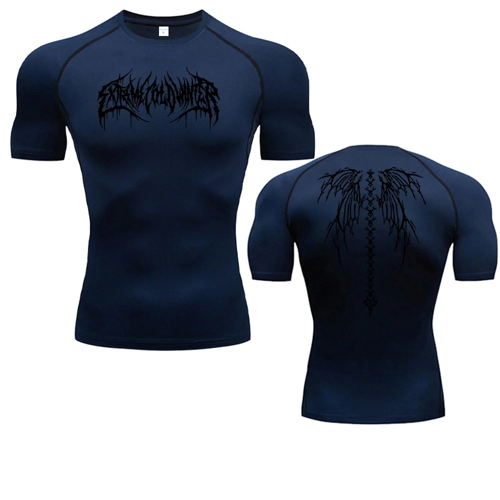 Men's T-shirt Men Running Sport T Shirt Men Compression Fitness Tops Tee Quick DryTight Training Gym Sport Running Shirts Jersey
