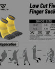 Sport Short Five Finger Socks s Breathable Comfortable Shaping Anti Friction Men's Socks With Toes Outdoor Basketball Travel