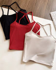 Women's Yoga Sports Fitness Vest, Pilates Running Bra, Thin Belt, Professional Training Underwear, Chest Mat, Fitness Gear