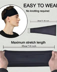 Sports Sweatband for Men Breathable Mesh Design Elastic Hairbands Yoga Headbands Headwear or Running Yoga Fitness Workout