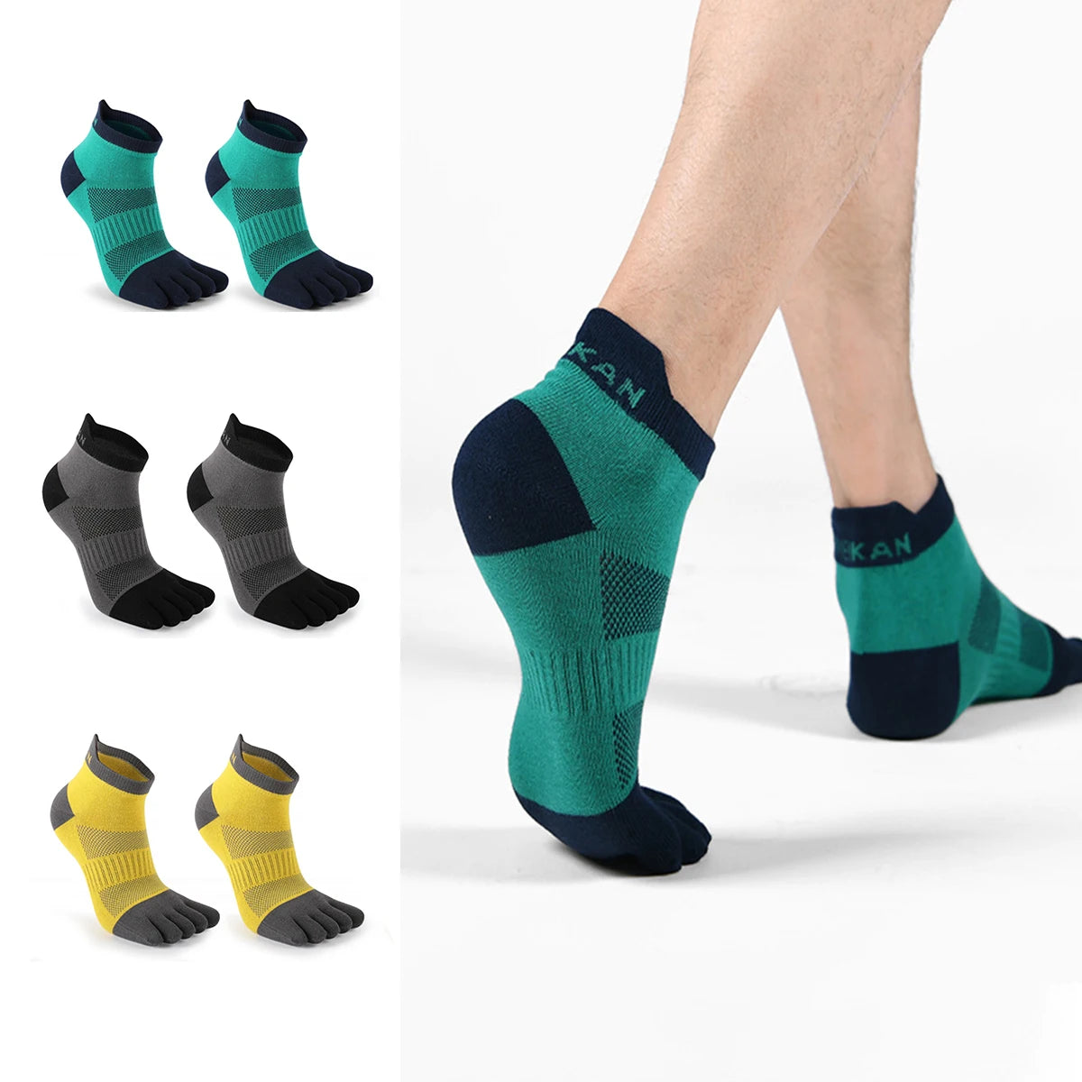 Sport Short Five Finger Socks s Breathable Comfortable Shaping Anti Friction Men's Socks With Toes Outdoor Basketball Travel