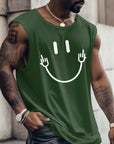 3D Creative Retro Print Outdoor T Shirt Sports Style Casual Breathable Crew Neck Four Seasons Fitness Adult Men's Tank Top