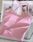 Women's Yoga Sports Fitness Vest, Pilates Running Bra, Thin Belt, Professional Training Underwear, Chest Mat, Fitness Gear